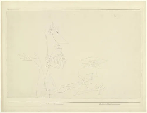 Magicians in Dispute (Magier im Disput) by Paul Klee, drawing, 1928