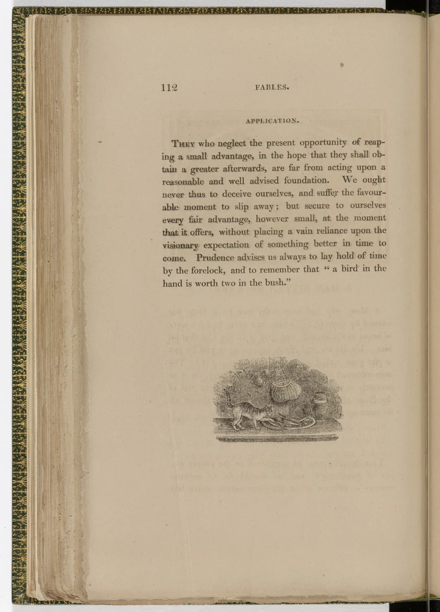 Tailpiece (page 112) from The Fables of Aesop by Thomas Bewick, illustrated book, 1818