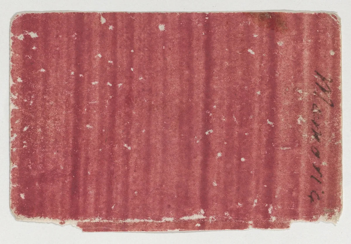 Red paste paper with striping by anonymous, print, 1700-1800