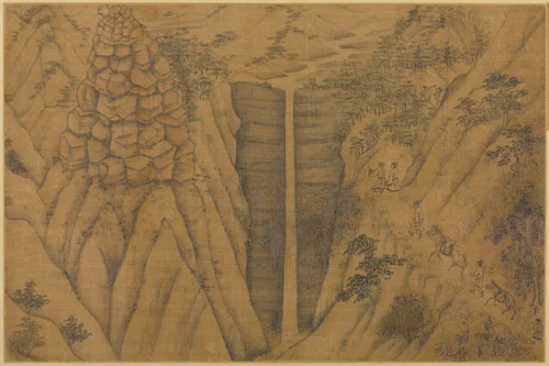 Dwelling in the Longmian ("Sleeping Dragon") Mountains by Li Gonglin (李公麟), painting, 1049-1106
