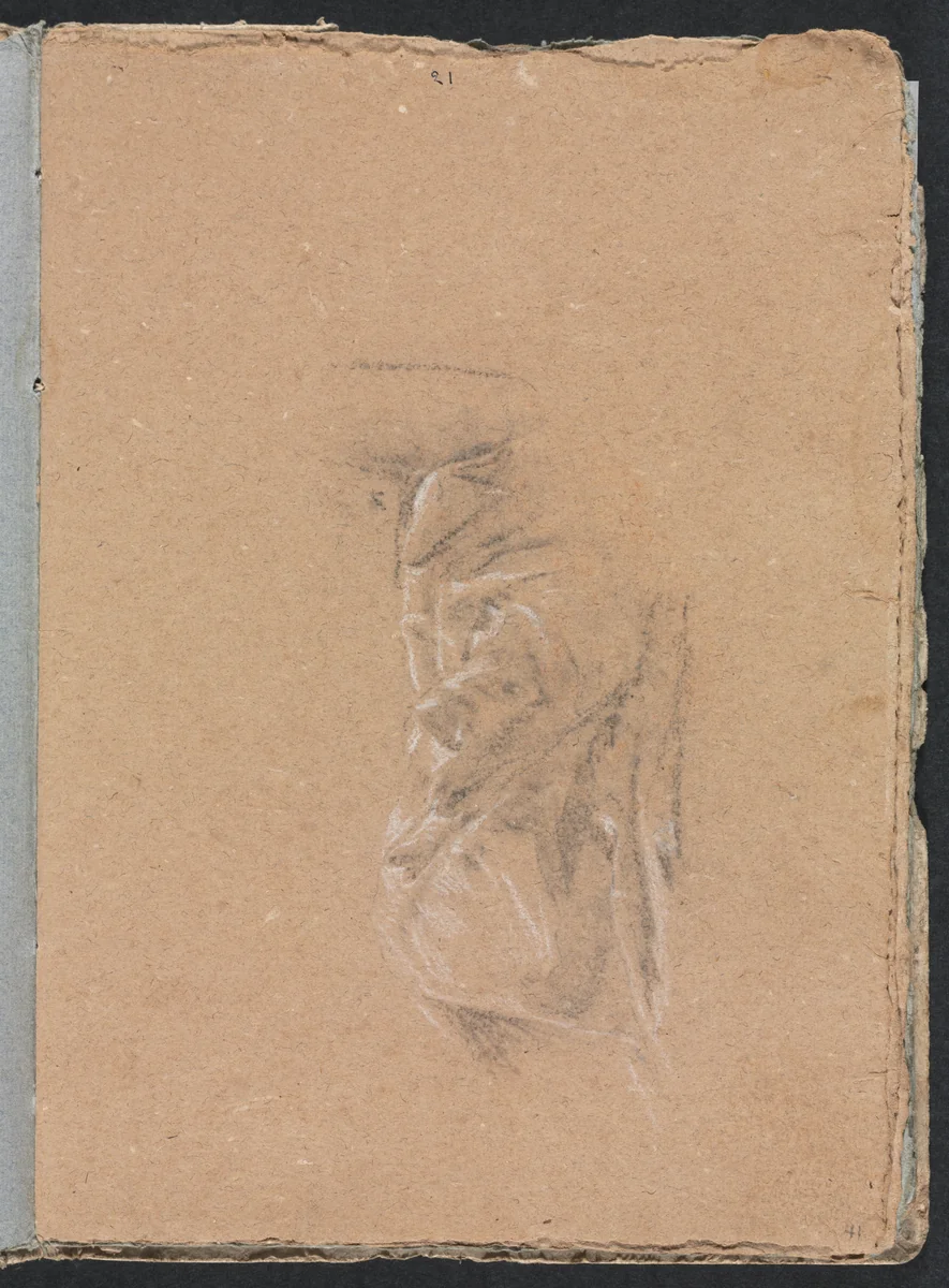 Verona Sketchbook: Drapery study (page 41) by Francesco Lorenzi, book, 1760