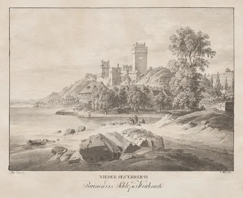 Nieder-oesterreich, Ruinen des Schlosses Weidenech by Jakob Alt, print