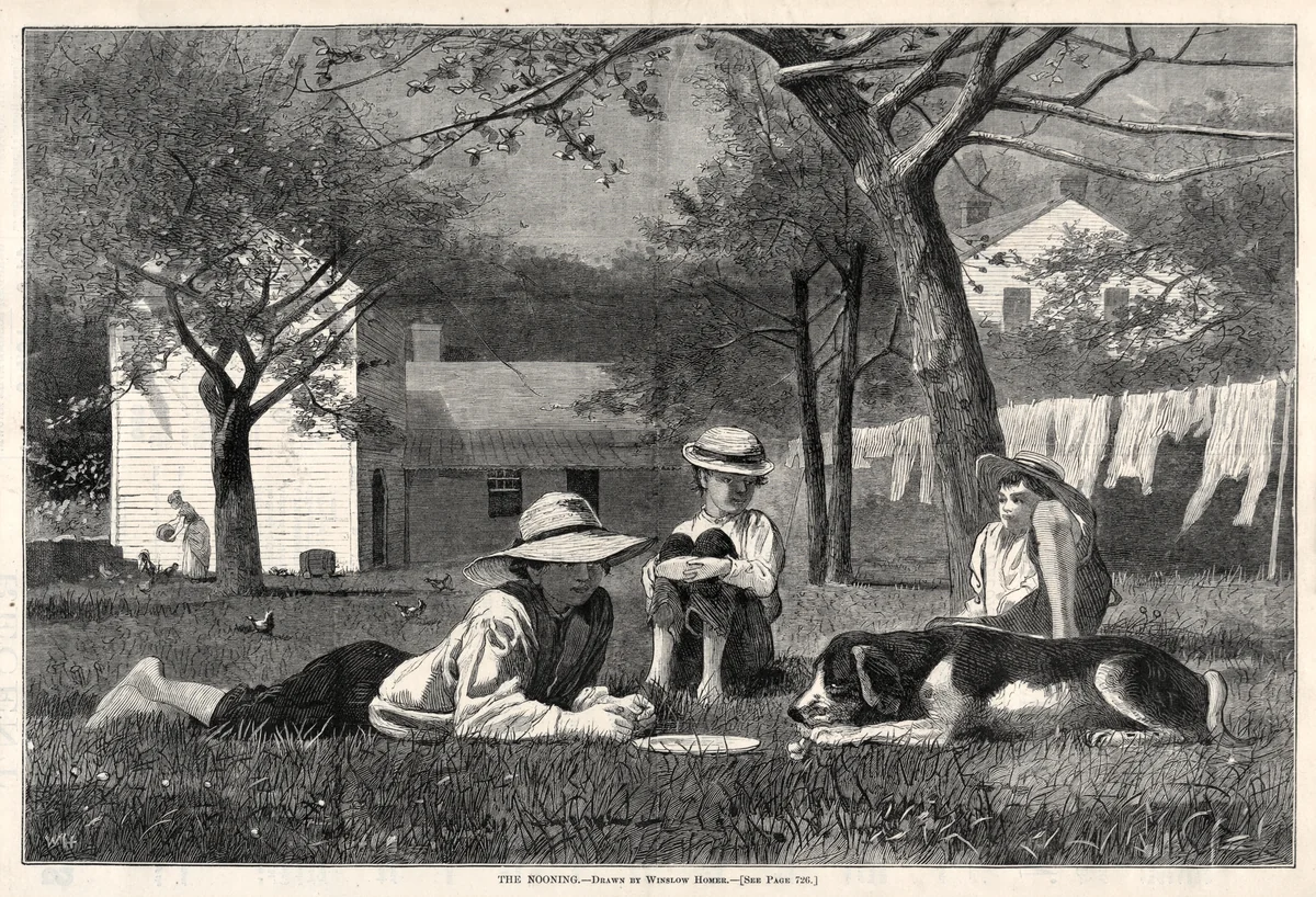 The Nooning by Winslow Homer, print, 1873