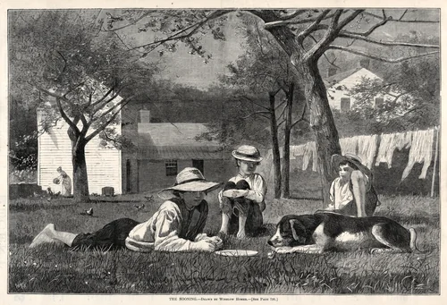 The Nooning by Winslow Homer, print, 1873