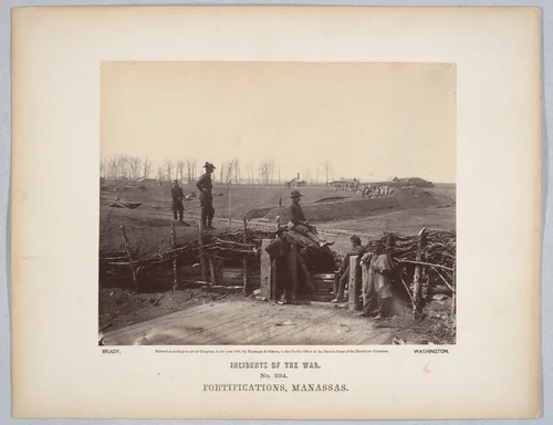 Fortifications, Manassas by Barnard & Gibson, photograph, 1862