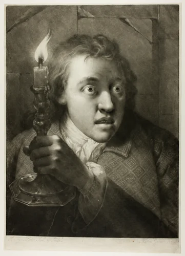 Young Man with a Candle, from Life-Sized Heads by Thomas Frye, print, 1760
