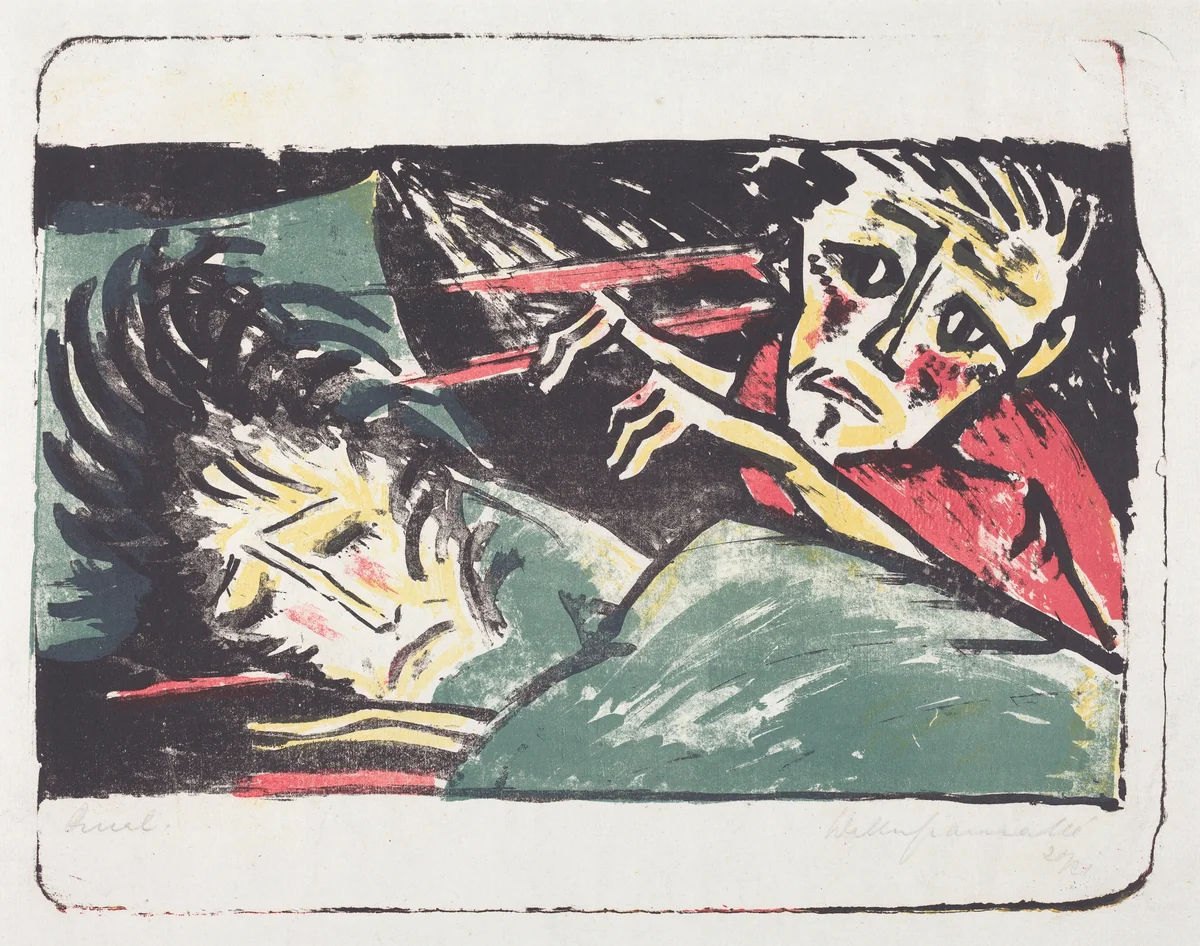 Qual (Torment) by Walter Gramatté, print, 1920-1921
