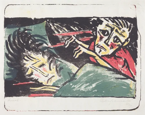 Qual (Torment) by Walter Gramatté, print, 1920-1921