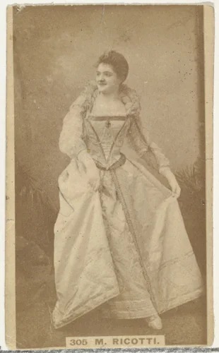 Card Number 305, M. Ricotti, from the Actors and Actresses series (N145-5) issued by Duke Sons & Co. to promote Cameo Cigarettes by W. Duke, Sons & Co., photograph, 1880-1889