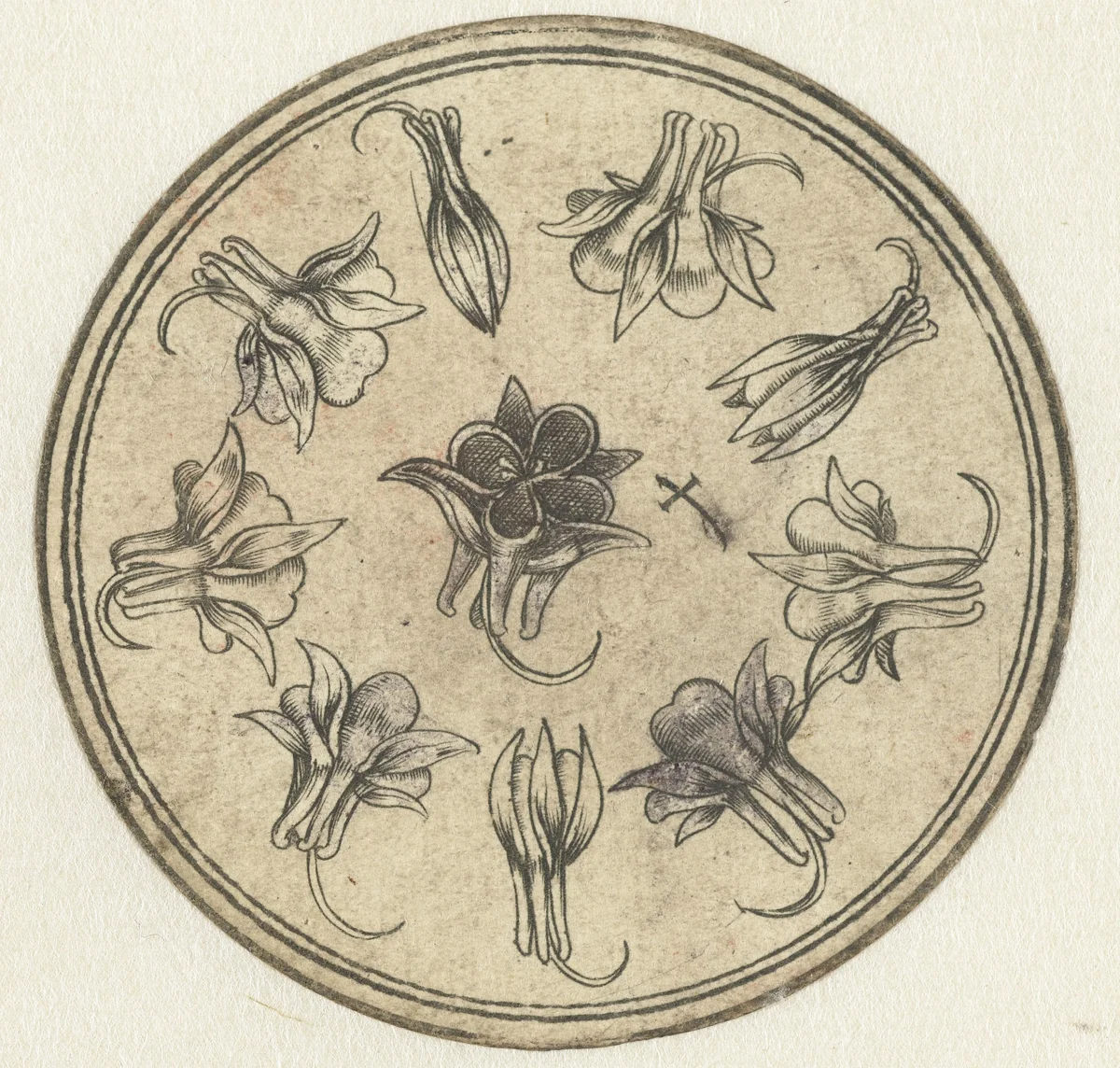 Akelei-tien by PW van Keulen, print, 1470-1500