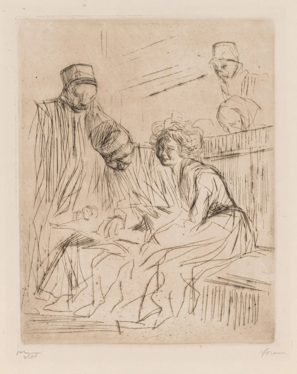 Reading of the Barrister's Brief by Jean-Louis Forain, print, 1879-1925