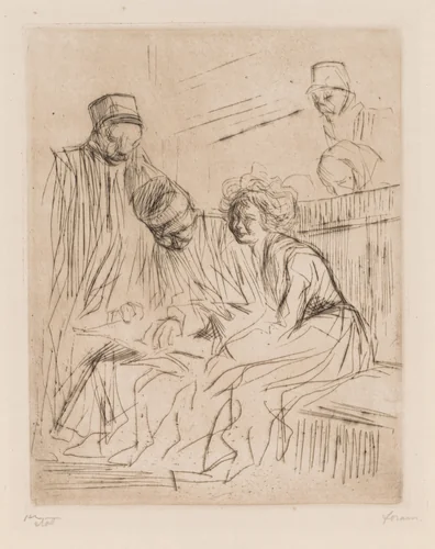 Reading of the Barrister's Brief by Jean-Louis Forain, print, 1879-1925