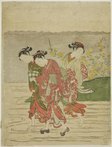 The Jewel River at Ide, from an untitled series of Six Jewel Rivers by Suzuki Harunobu (鈴木春信), print, 1762-1770