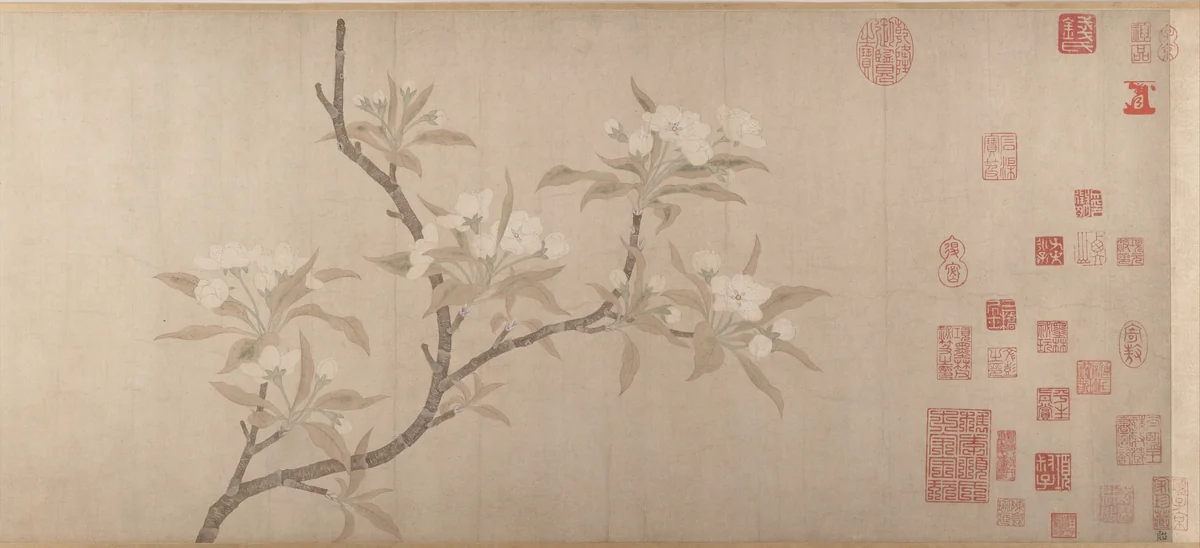 Pear Blossoms by Unidentified, painting, 1270-1290