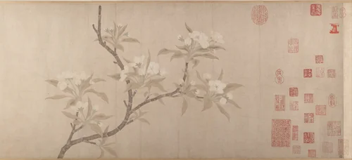 Pear Blossoms by Unidentified, painting, 1270-1290