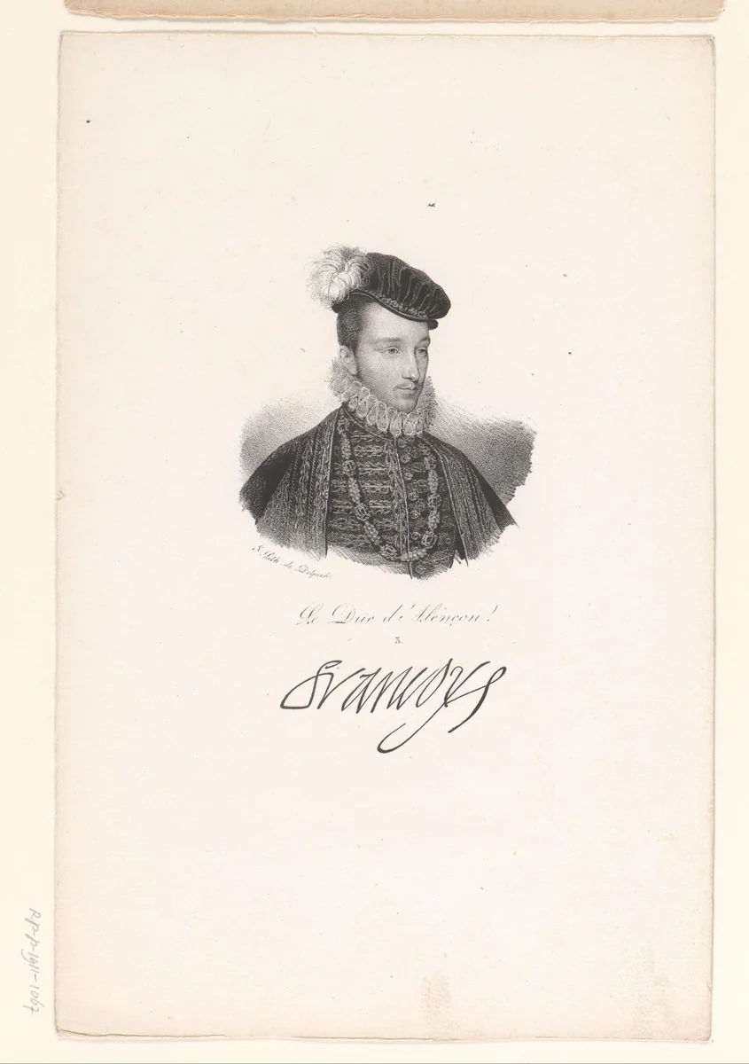 Portret van Frans Hercules van Anjou by anonymous, print, 1818-1842
