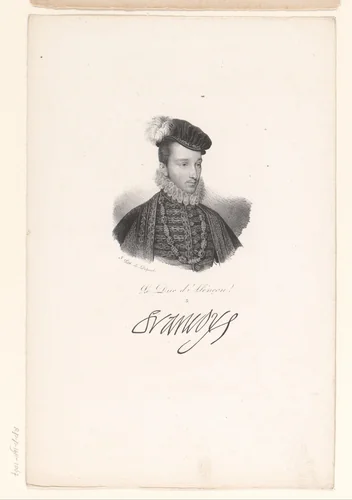 Portret van Frans Hercules van Anjou by anonymous, print, 1818-1842