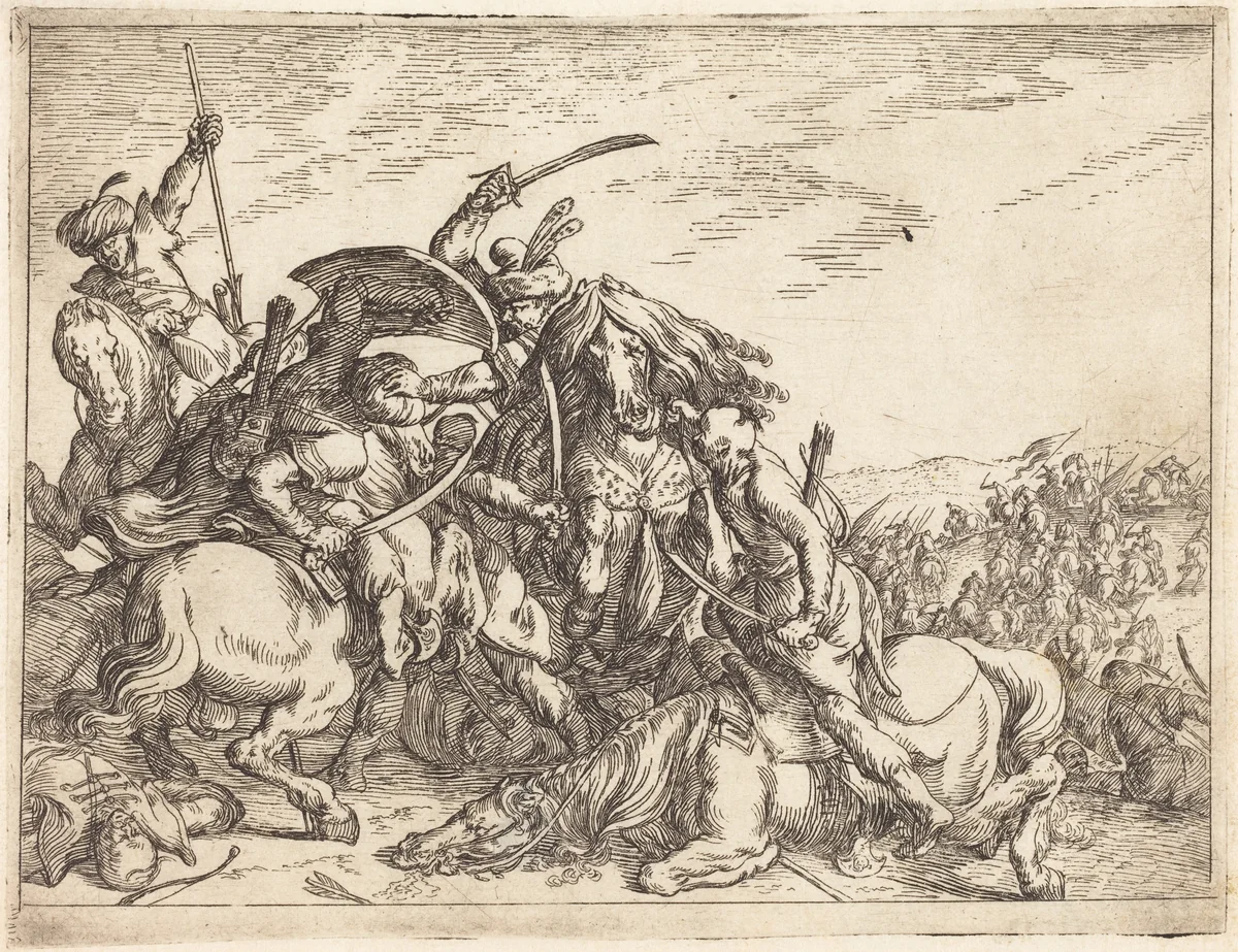 Capricci di varie battaglie by Johann Wilhelm Baur, print, 1635