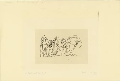 Reading on the Bed (Lektüre auf dem Bett) by Paul Klee, print, 1910