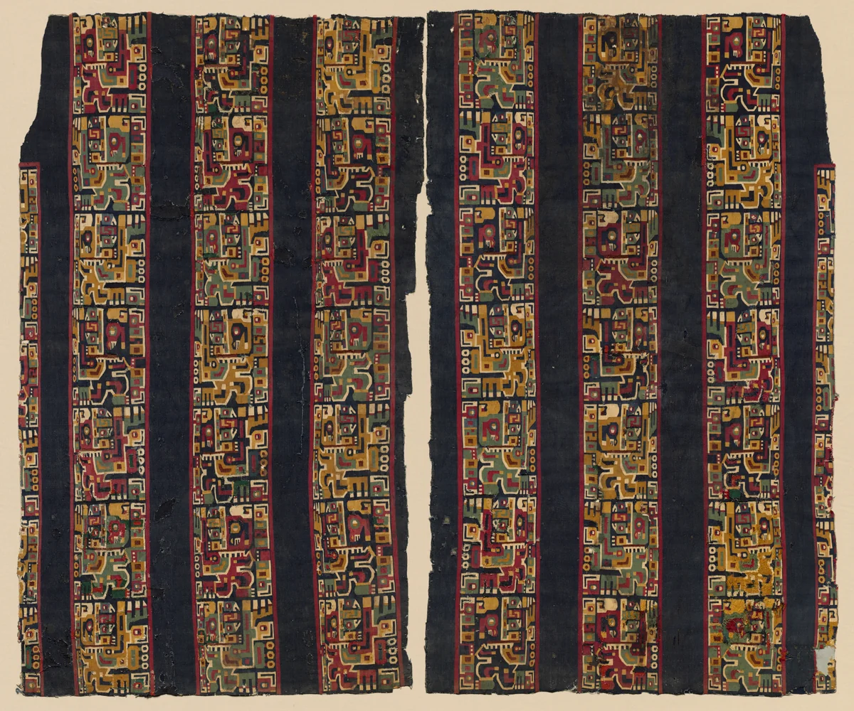 Tunic Fragments with Bird-Headed Creature by Unknown, textile, 600-1000