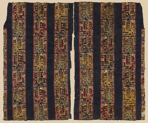 Tunic Fragments with Bird-Headed Creature by Unknown, textile, 600-1000