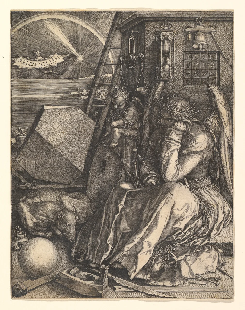 Melencolia I by Albrecht Dürer, print, 1514