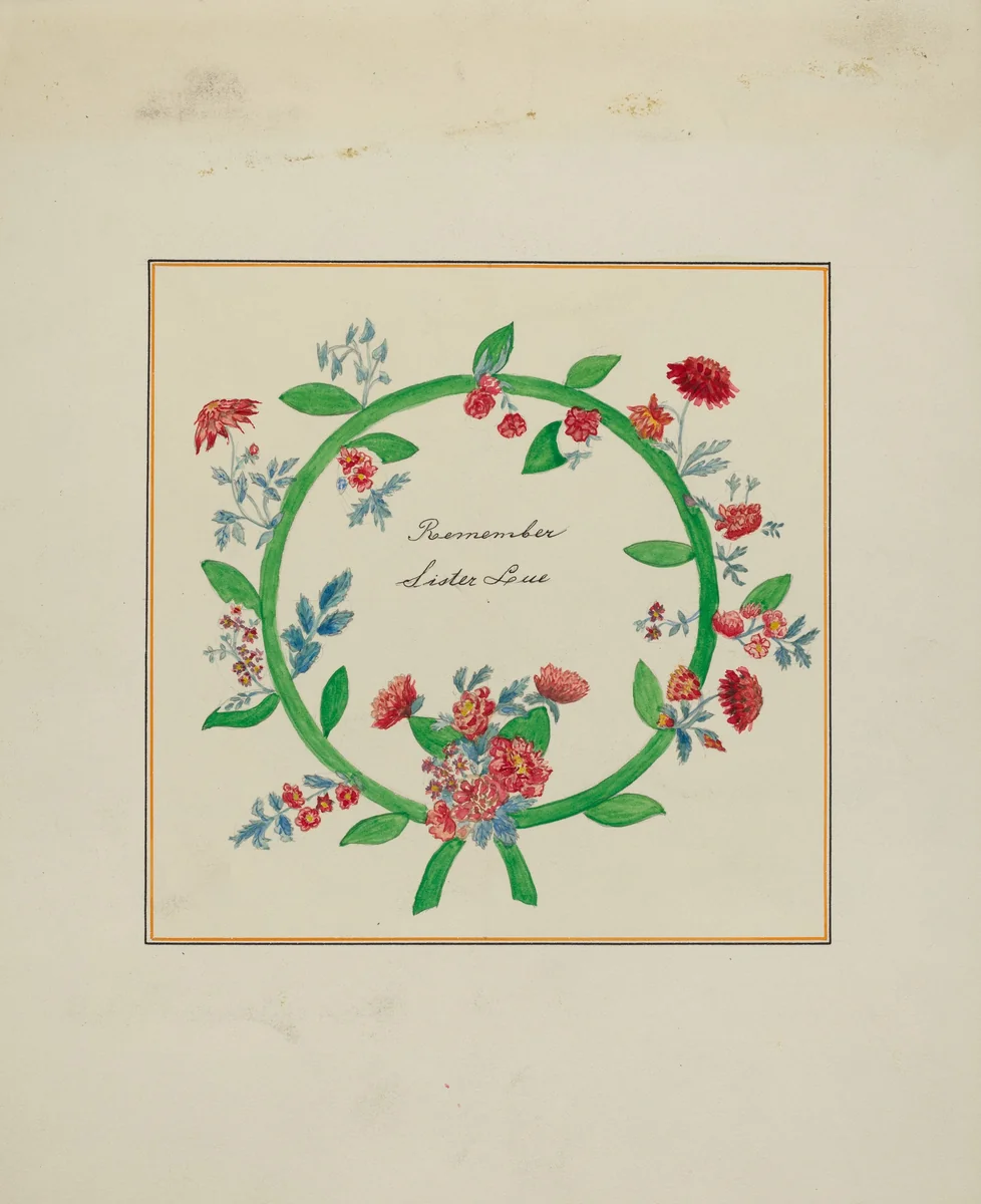 Quilt (One Square) by Margaret Linsley; Cornelius Christoffels, index of american design, 1936