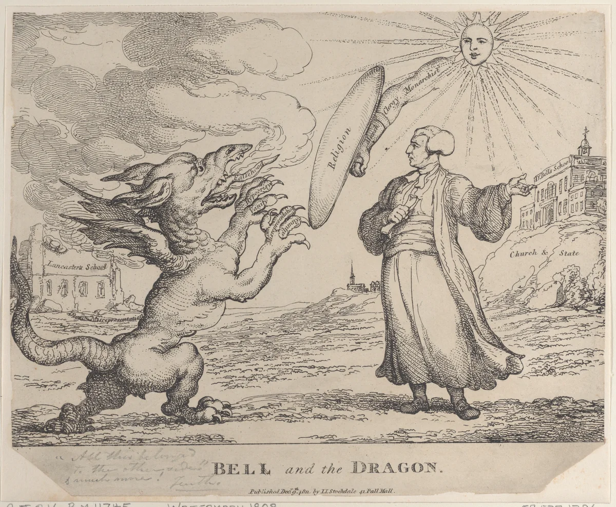 Bell and the Dragon by Thomas Rowlandson, print, 1811