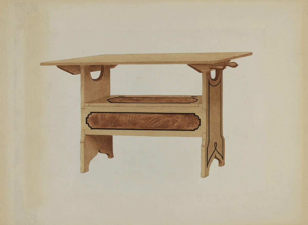 Pa. German Hutch Table by Rex F. Bush, index of american design, 1936