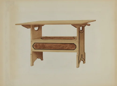 Pa. German Hutch Table by Rex F. Bush, index of american design, 1936