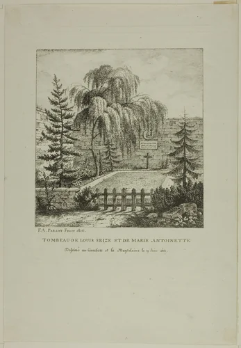 Tomb of Louis XVI by François Alexandre Pernot, print, 1816