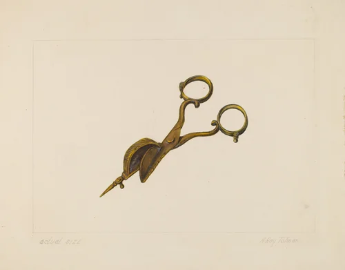 Candle Snuffer by A.R. Tolman, index of american design, 1935-1942