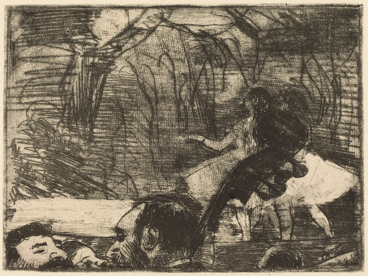 On Stage I by Edgar Degas, print, 1876