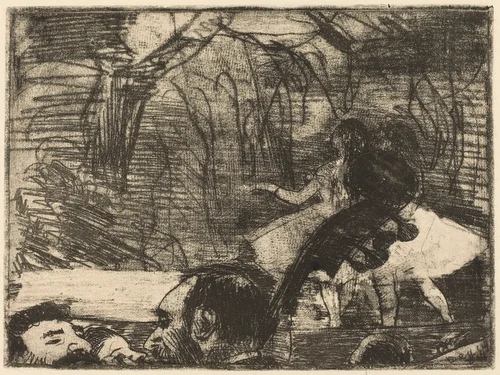 On Stage I by Edgar Degas, print, 1876