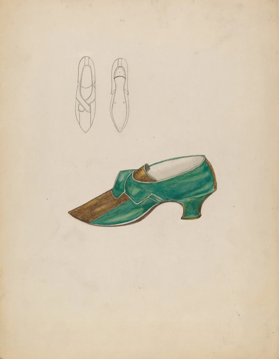 Slippers by Margaret Concha, index of american design, 1936