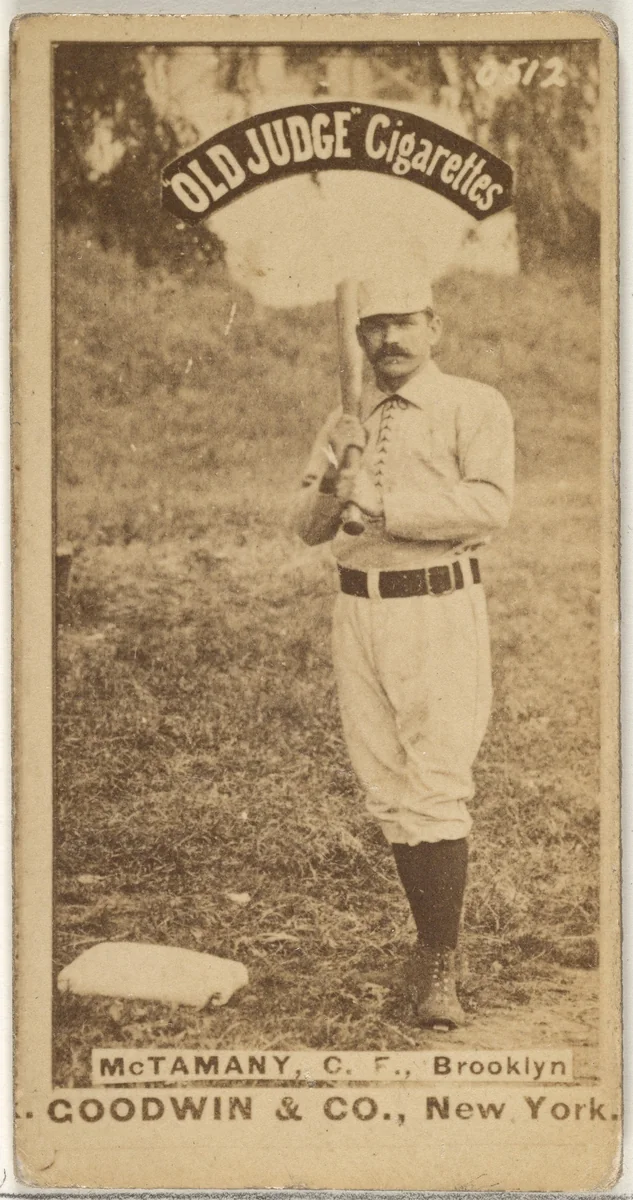 McTamany, Center Field, Brooklyn, from the Old Judge series (N172) for Old Judge Cigarettes by Goodwin & Company, photograph, 1887-1890