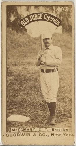 McTamany, Center Field, Brooklyn, from the Old Judge series (N172) for Old Judge Cigarettes by Goodwin & Company, photograph, 1887-1890