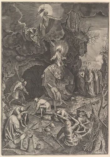 The Resurrection by Philips Galle, print, 1557-1567