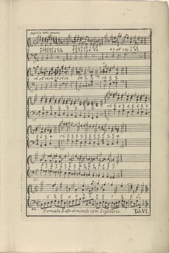 Sheet Music Tab. VI by anonymous, book, 1743