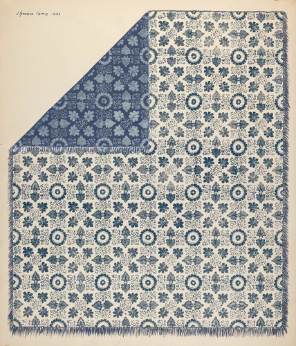 Coverlet by J. Howard Iams, index of american design, 1936