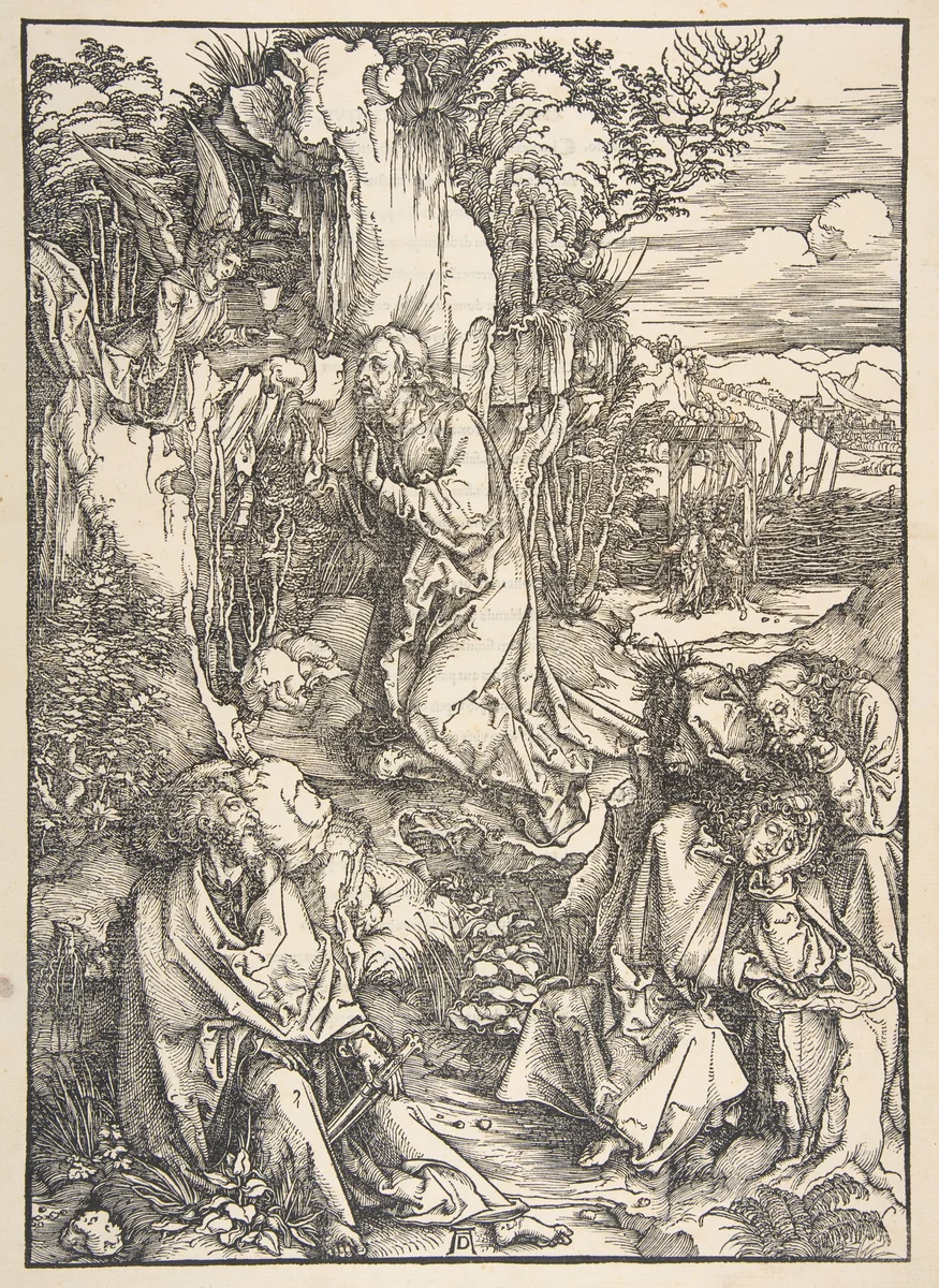 Christ on the Mount of Olives, from "The Large Passion" by Albrecht Dürer, print, 1511