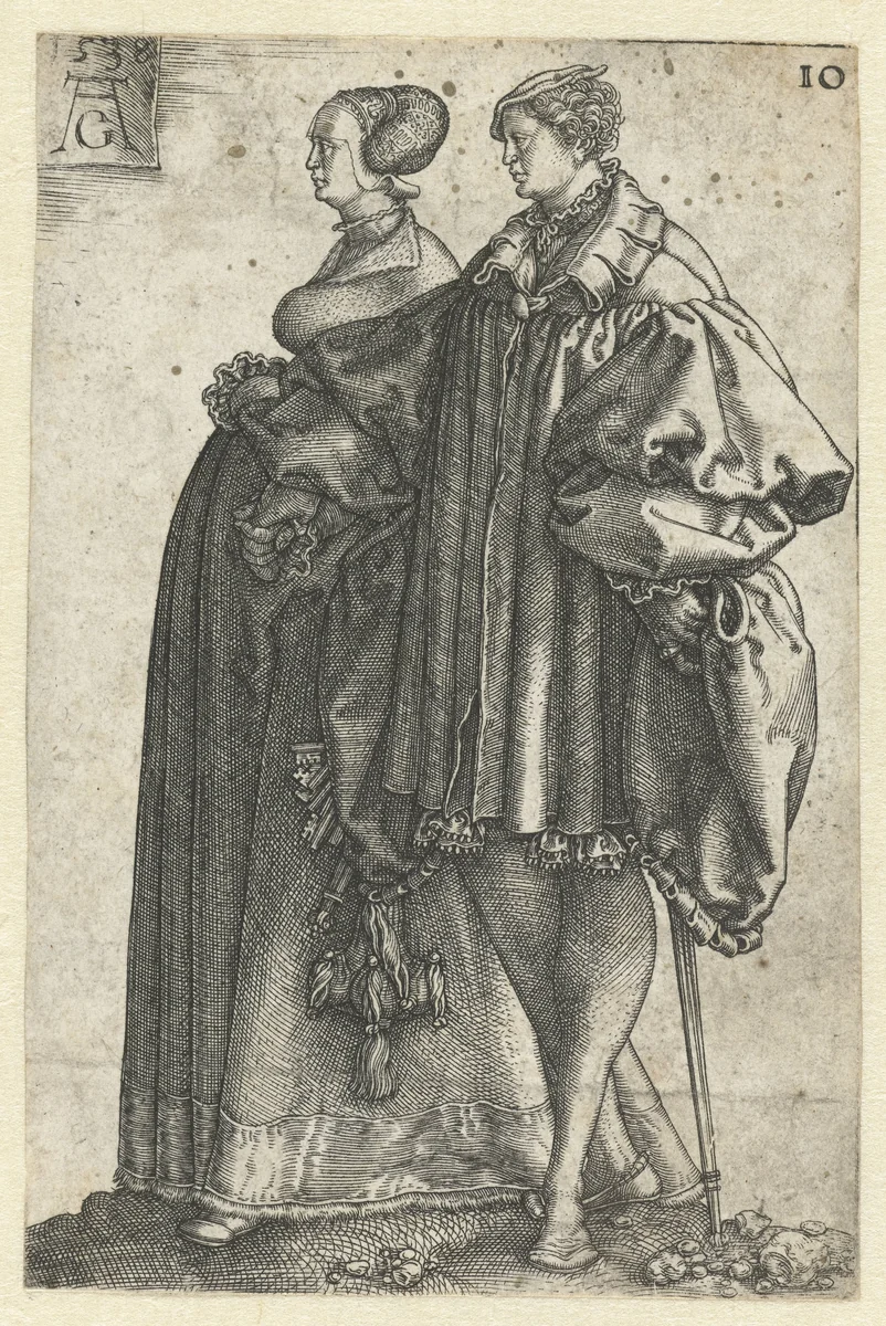 Dansende paar no. 10 by Unknown, print, 1538