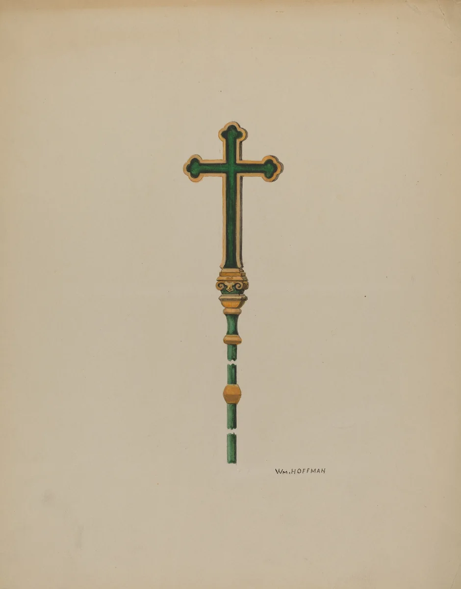 Processional Cross by William Hoffman, index of american design, 1936
