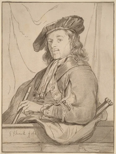Man at the Parapet by Cornelis Ploos van Amstel, print, 1773-1774
