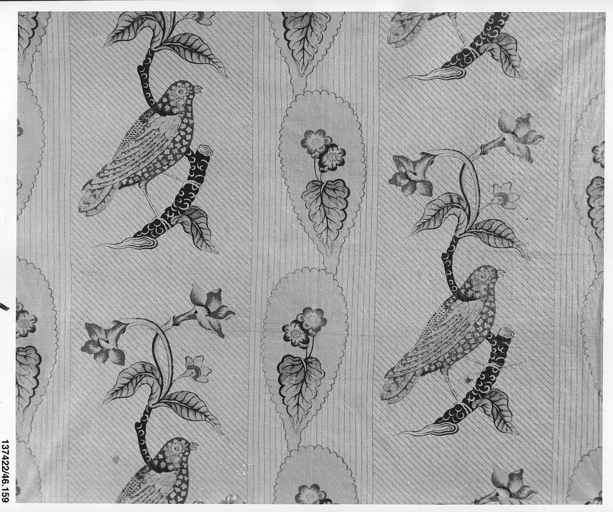 Piece by Wright and Lee, textile, 1835-1845
