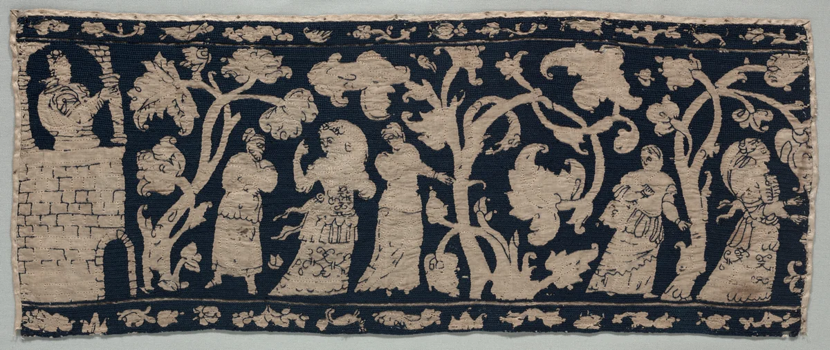Embroidered Border by Unknown, textile, 1500-1699