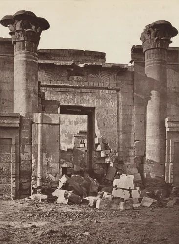 Gateway of the Small Temple by William de Wiveleslie Abney, photograph, 1876
