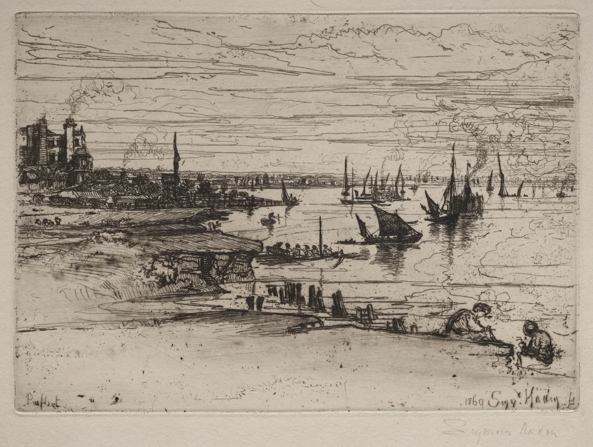 The Inn, Purfleet by Francis Seymour-Haden, print, 1869