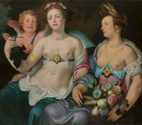 Venus, Cupid and Ceres by Cornelis Cornelisz. van Haarlem, painting, 1604