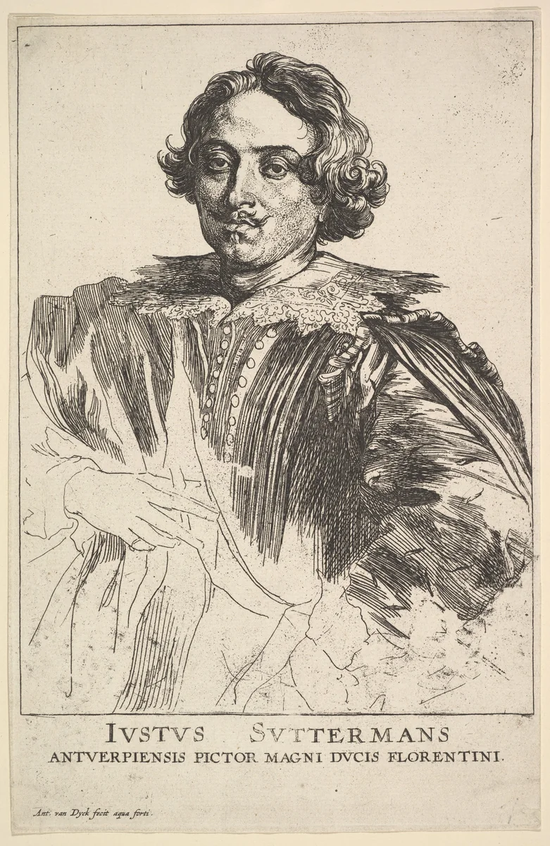 Justus Sustermans, from "The Iconography" by Anthony van Dyck, print, 1599-1641